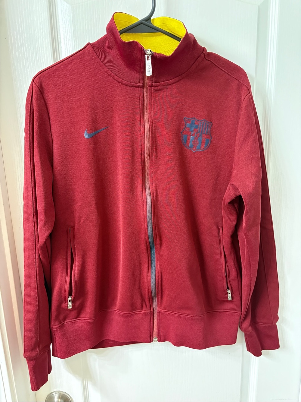 Men's Nike FC Barcelona Red Track Jacket Size Large